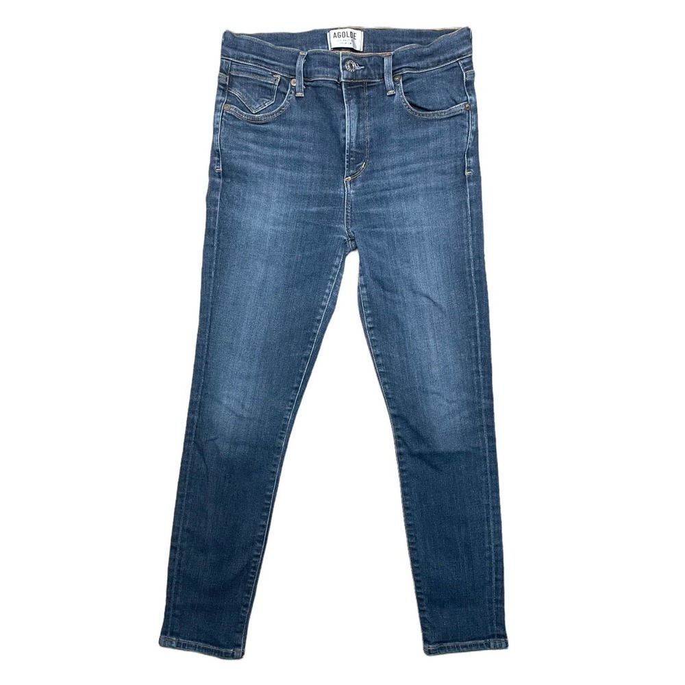 AGOLDE Medium Wash Skinny Leg Denim Jeans Size 27 Ankle Length Casual - Picture 5 of 12